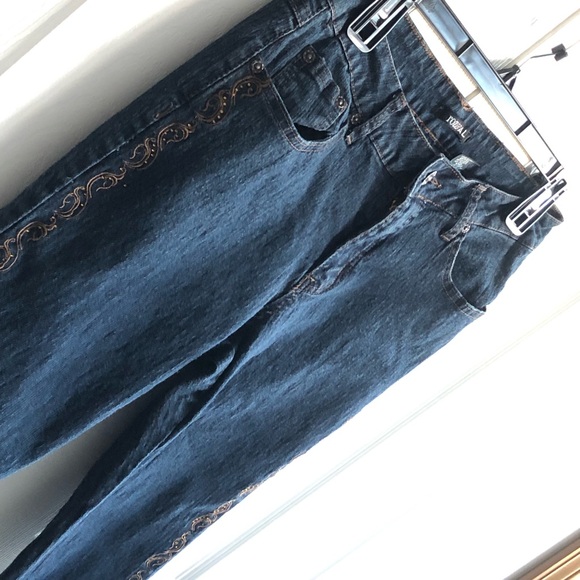 Roz & Ali Embroidered Embellished Jeans SZ 10 - Picture 12 of 14